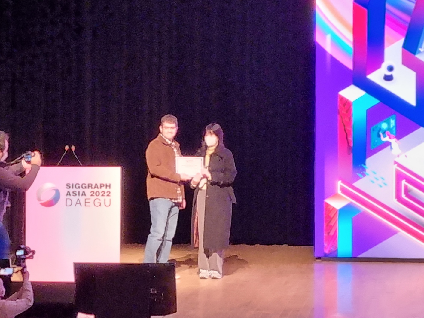 Jeongmin got the best paper award in SIGGRAPH Asia 2022